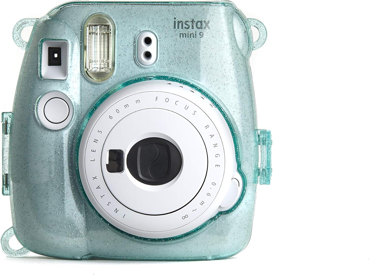 PHOTO4LESS Estuche rígido con purpurina para cámaras Fuji Instax Mini, color azul hielo, mejor valor!