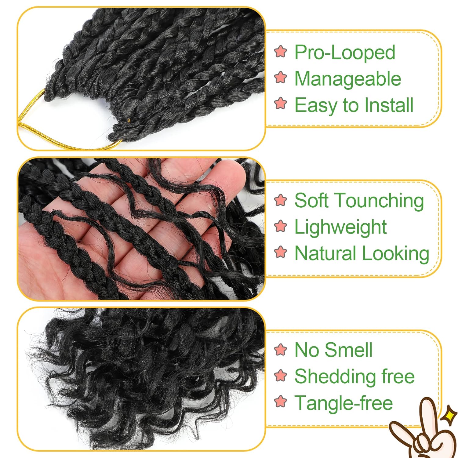 Fulcrum Goddess Box – Trenzas de ganchillo de 10 pulgadas, paquete de 9 paquetes de trenzas de ganchillo para mujeres negras, trenzas de ganchillo