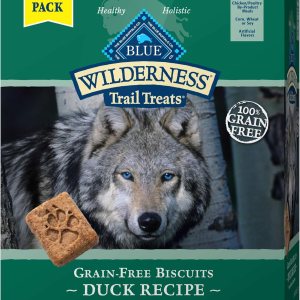 Blue Buffalo Wilderness Trail Treats – Galletas crujientes para perros con alto contenido en proteínas sin granos, receta de pato, caja de 36 onzas Blue Buffalo Wilderness Trail Treats – Galletas crujientes para perros con alto contenido en proteínas sin granos, receta de pato, caja de 36 onzas