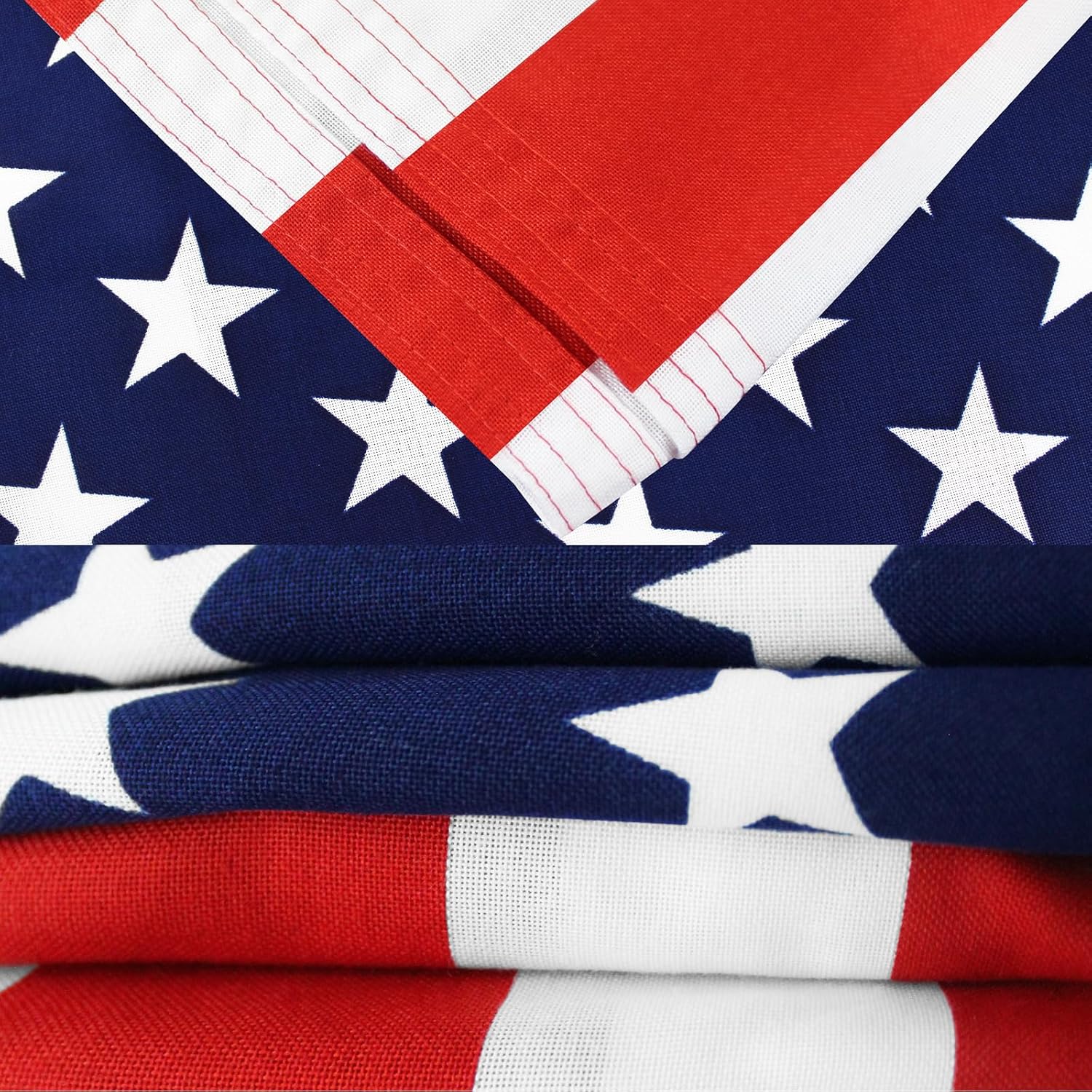 Bandera estadounidense para exteriores de 3 x 5 pies, poliéster reforzado 400D resistente con dos ojales de latón, banderas estadounidenses para