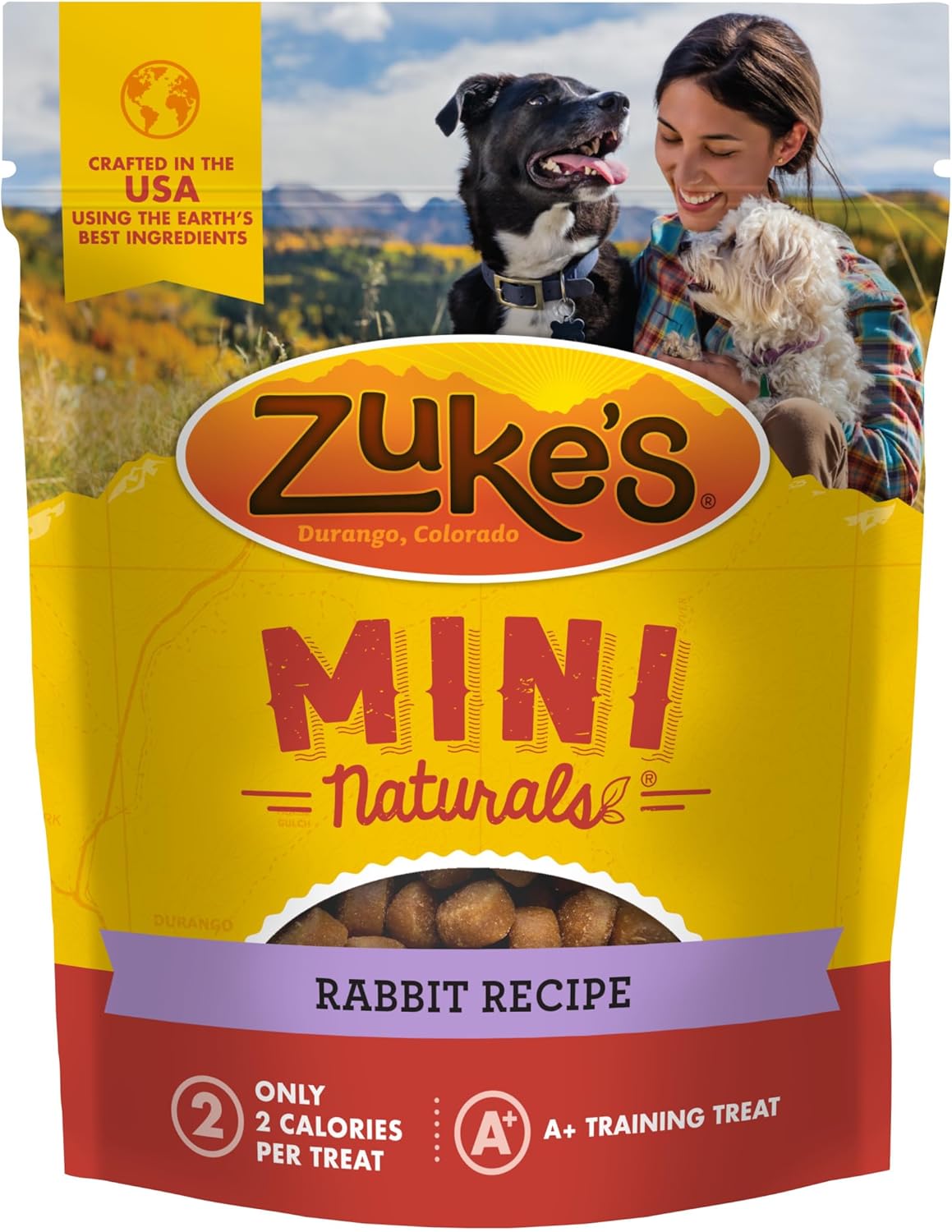 Zuke’s Mini Naturals Premios para entrenamiento de perros, receta de conejo, bolsa de 16 onzas