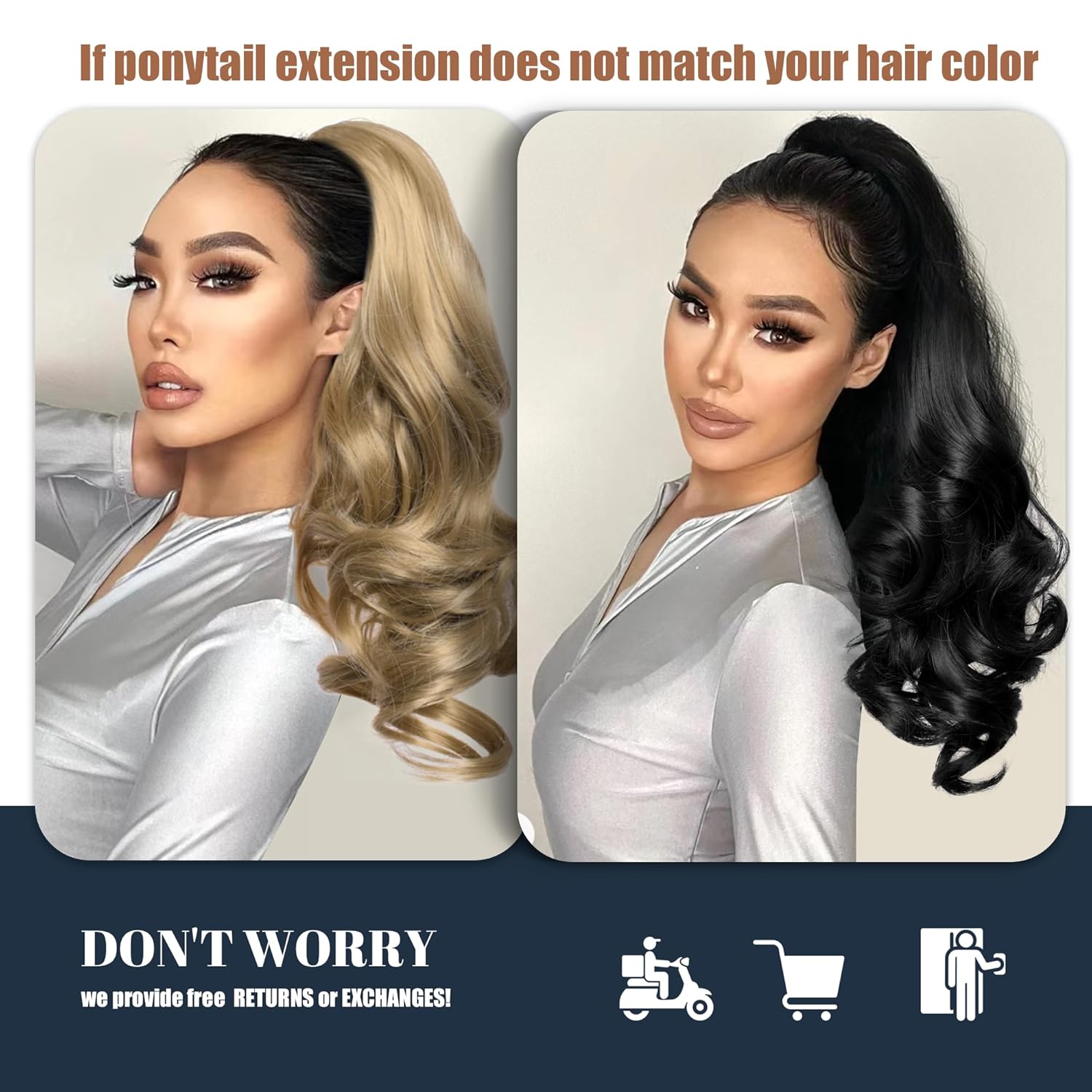 Extensión de cabello ondulado con clip de garra, de 13 pulgadas, con clip en moño desordenado, suave, natural, sintético, postizo falso para mujeres
