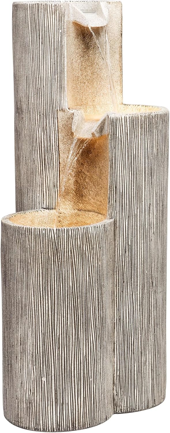 Alpine Corporation GIL1482 Fuente, 22 pulgadas de largo x 19 pulgadas de ancho x 41 pulgadas de alto, gris