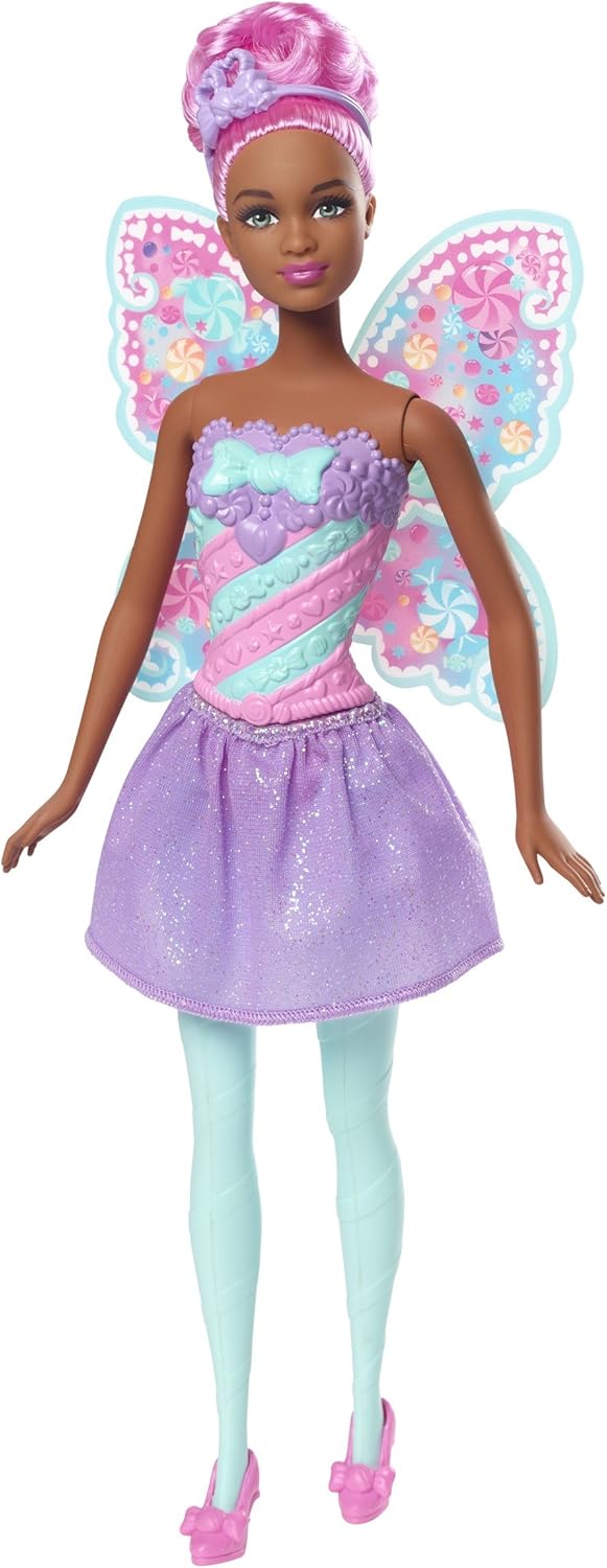 Barbie Dreamtopia – Muñeca de caramelo de hada, rosa