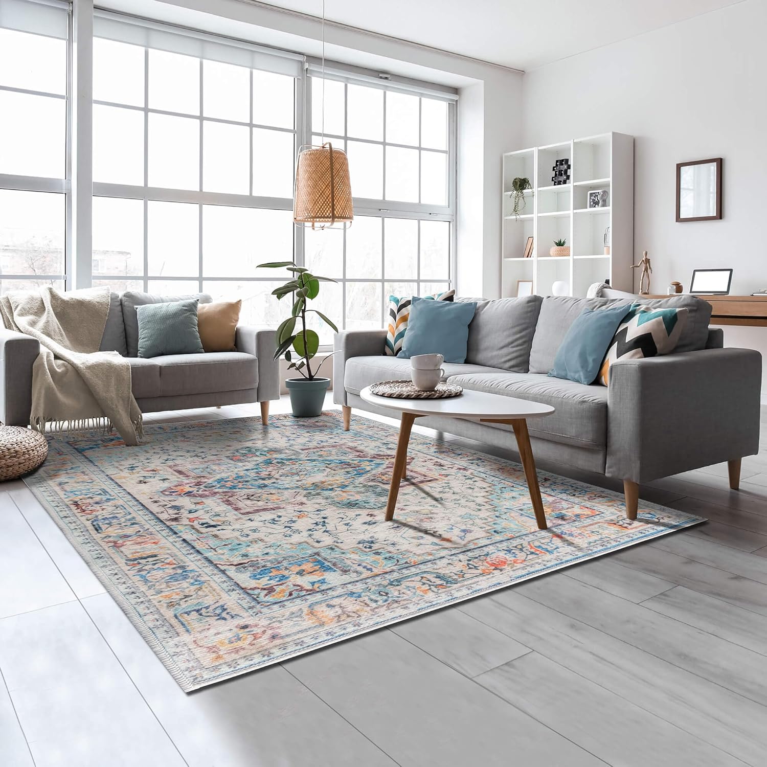 Vernal Atticus Alfombra antideslizante lavable a máquina, no se desprende, para sala de estar, dormitorio, comedor, pasillo, cocina, apta para