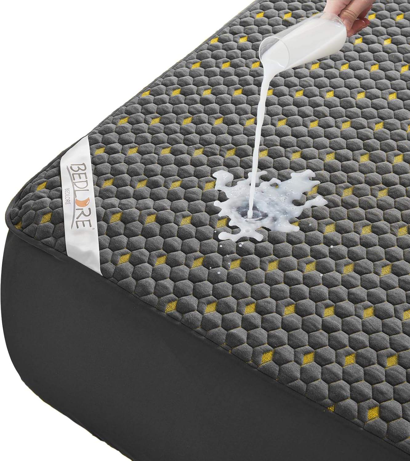 Protector de colchón impermeable, protector de colchón tamaño Queen ajustado de 8 a 21 pulgadas de profundidad, tela de aire 3D transpirable, funda