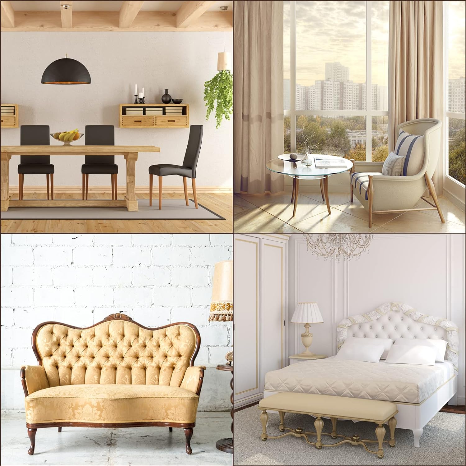 uxcell Almohadillas de fieltro para muebles, 1.5 x 1.5 pulgadas, autoadhesivas, cortables, antiarañazos, protectores de suelo cuadrados para patas