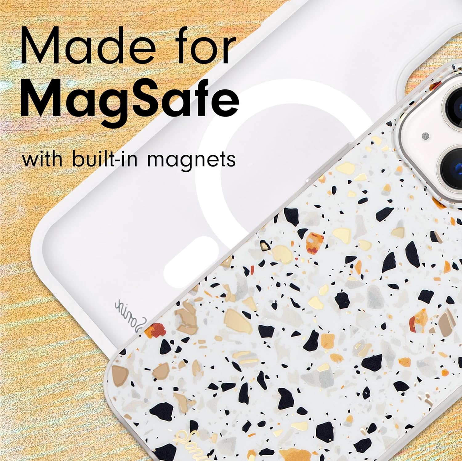 Sonix – Funda para iPhone 15 PlusiPhone 14 Plus, compatible con MagSafe, probada contra caídas de 10 pies, modelo Marble Terrazzo Confetti (estilo