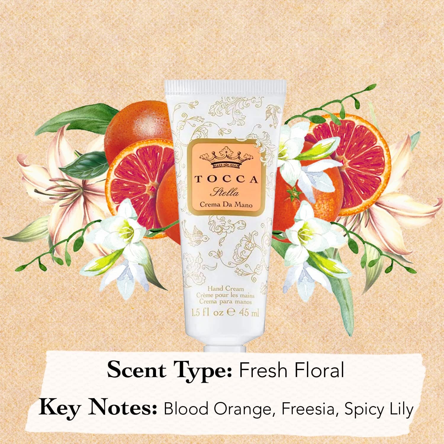 Tocca Crema Veloce Mini Crema de Manos Set de Regalo (Incluye Cleopatra, Stella, Florence)  Crema Hidratante para Manos, cada una 1.5 oz