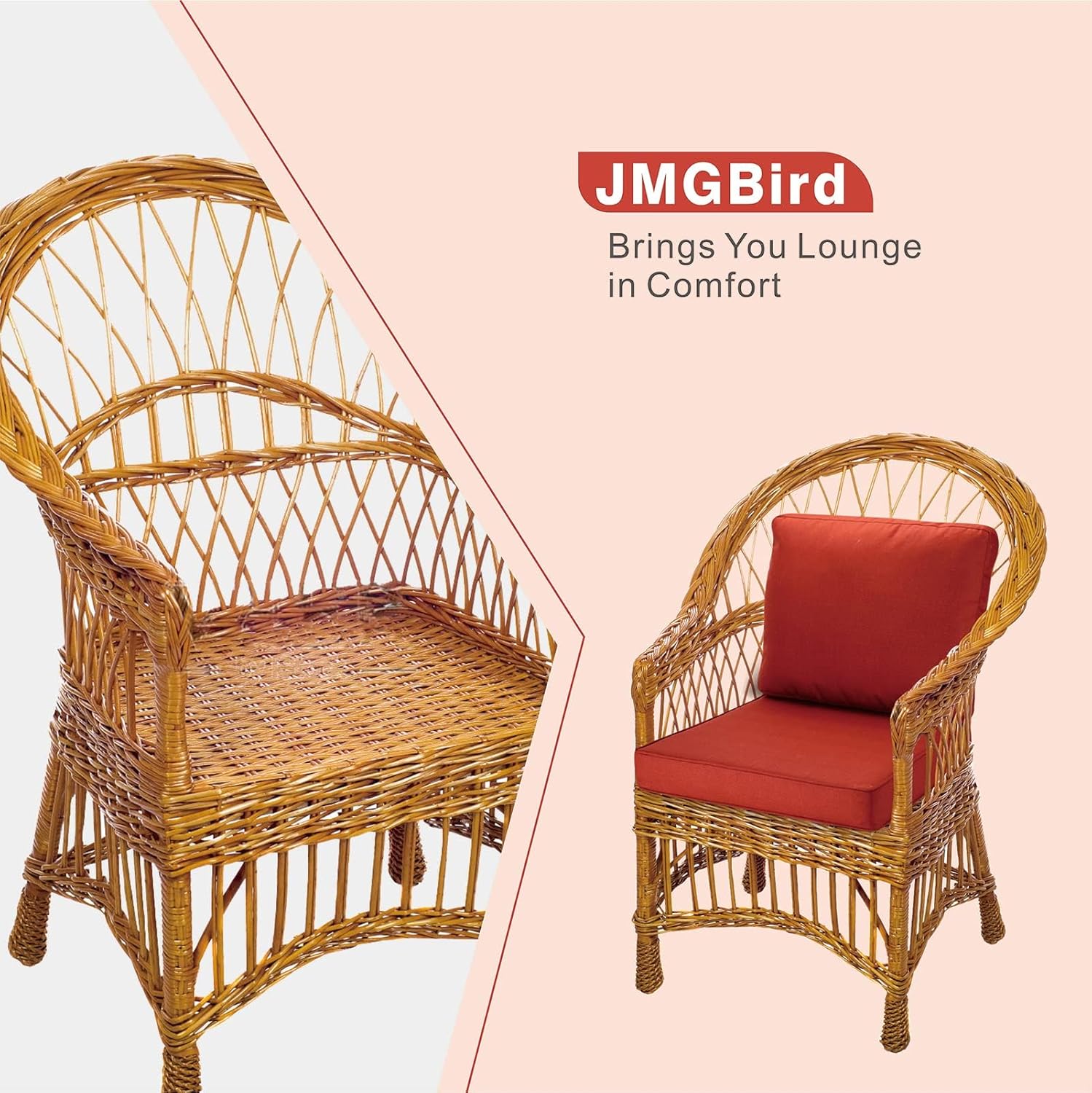 Cojín para silla de exterior, juego de cojines de asiento profundo para exteriores de 19 x 19 pulgadas, cojines de asiento para muebles de exterior