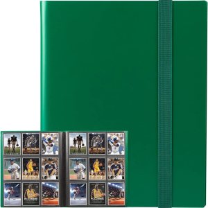 GEAoffice Carpeta de tarjetas, carpeta de 9 bolsillos, carpeta de bolsillo de carga lateral 360 para Yugioh, MTG y otros TCG, color verde GEAoffice Carpeta de tarjetas, carpeta de 9 bolsillos, carpeta de bolsillo de carga lateral 360 para Yugioh, MTG y otros TCG, color verde