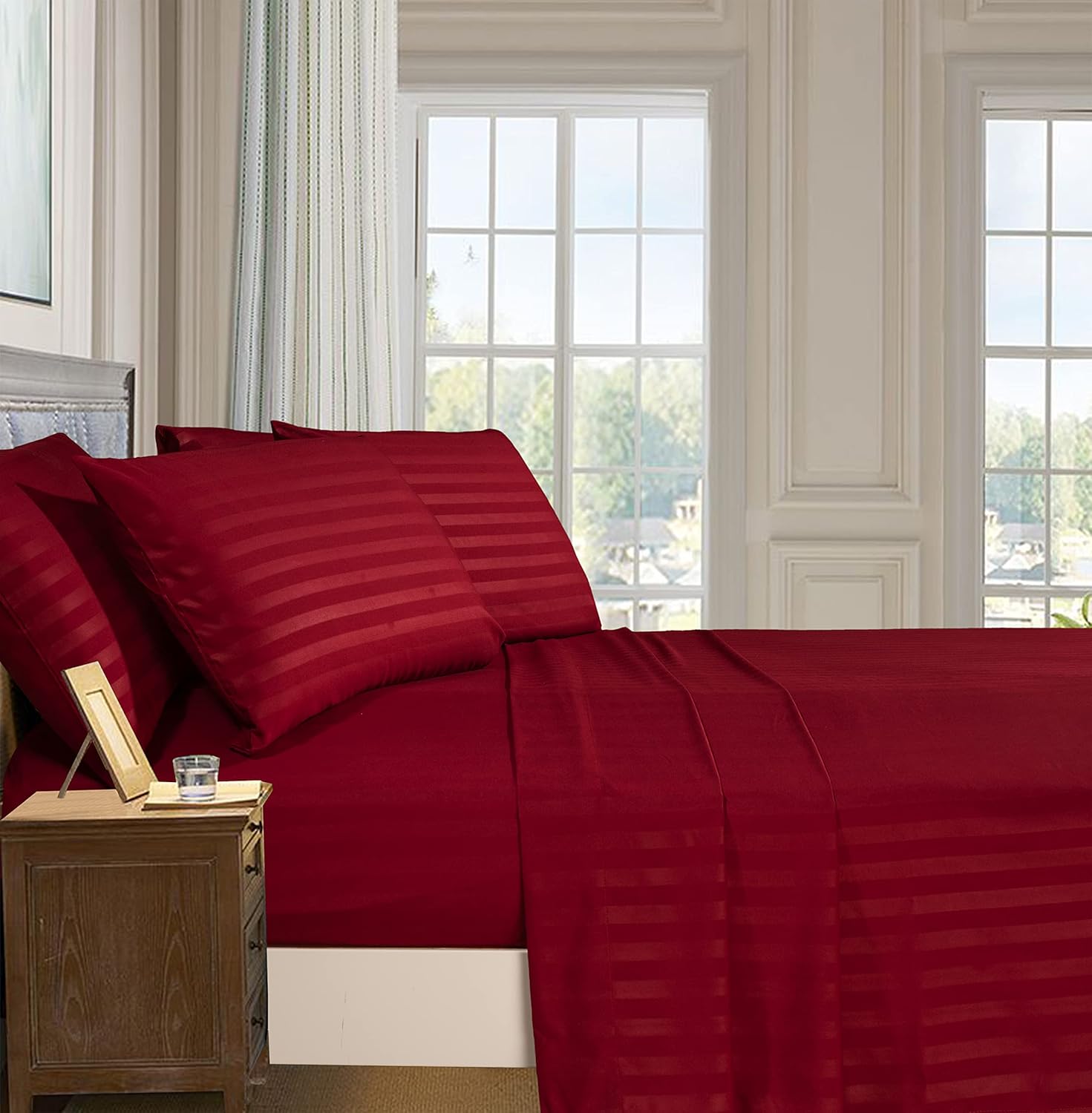 Elegant Comfort Juego de sábanas de 4 piezas más suave y acogedor, 1500 microfibra de alta calidad hotelera, lujoso juego de sábanas de 4 piezas a