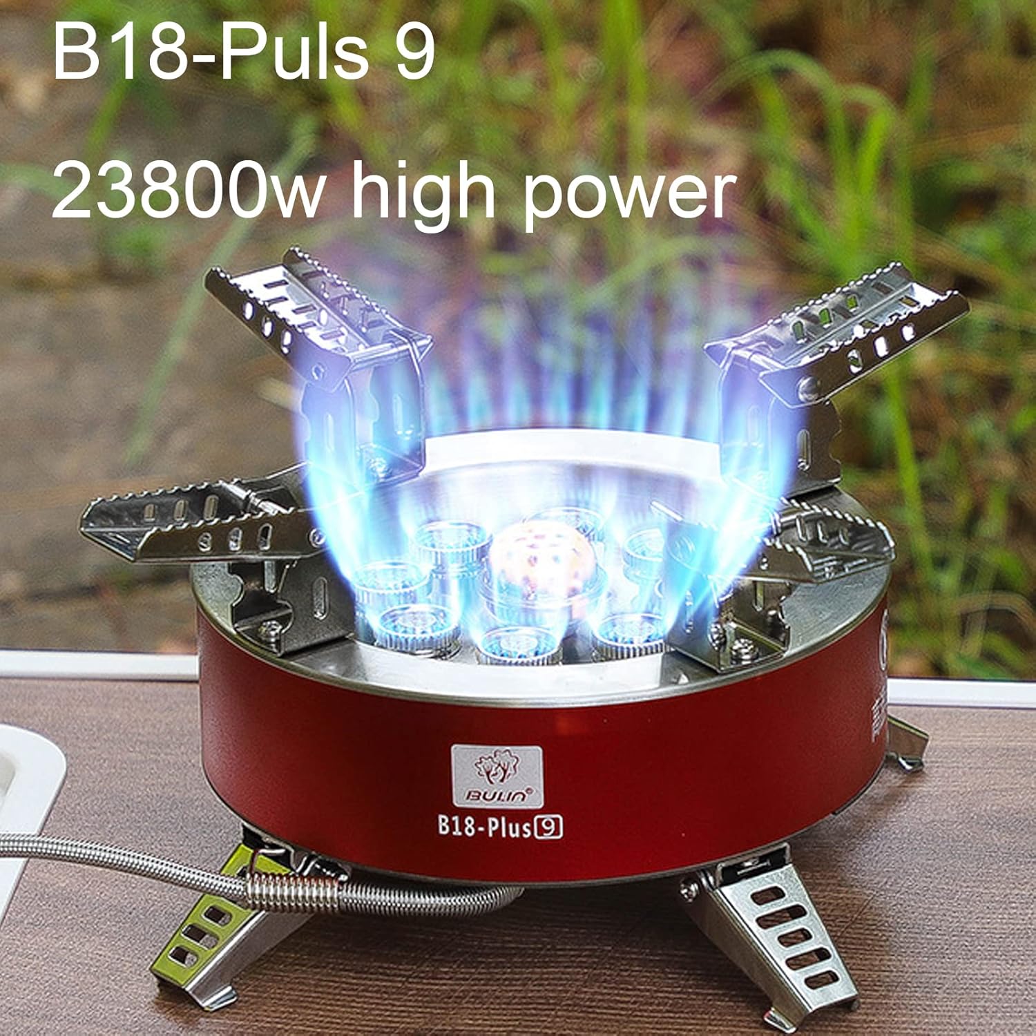 Bulin AirOka B18 Puls 23800W Aleación Portátil Picnic Camping Estufa a prueba de viento Diseño Quemador de cocina de gas con encendido