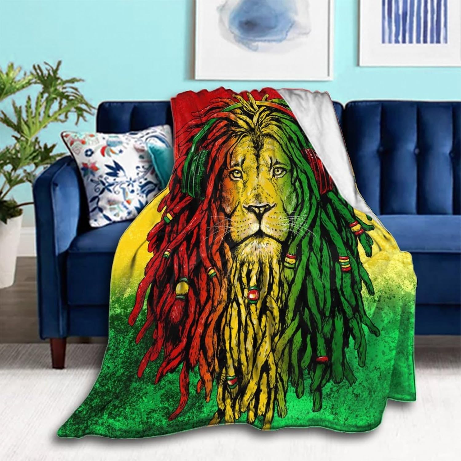 Supdreamc Manta ligera de franela acogedora, cálida y esponjosa para sofá, cama, sala de estar, oficina, manta de forro polar para viajes,