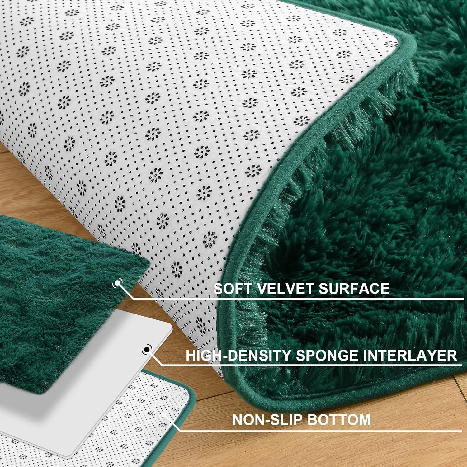 Merelax – Tapete moderno afelpado para habitación, sala, habitación de niños y guardería, tapete decorativo suave, cómodo y antideslizante para