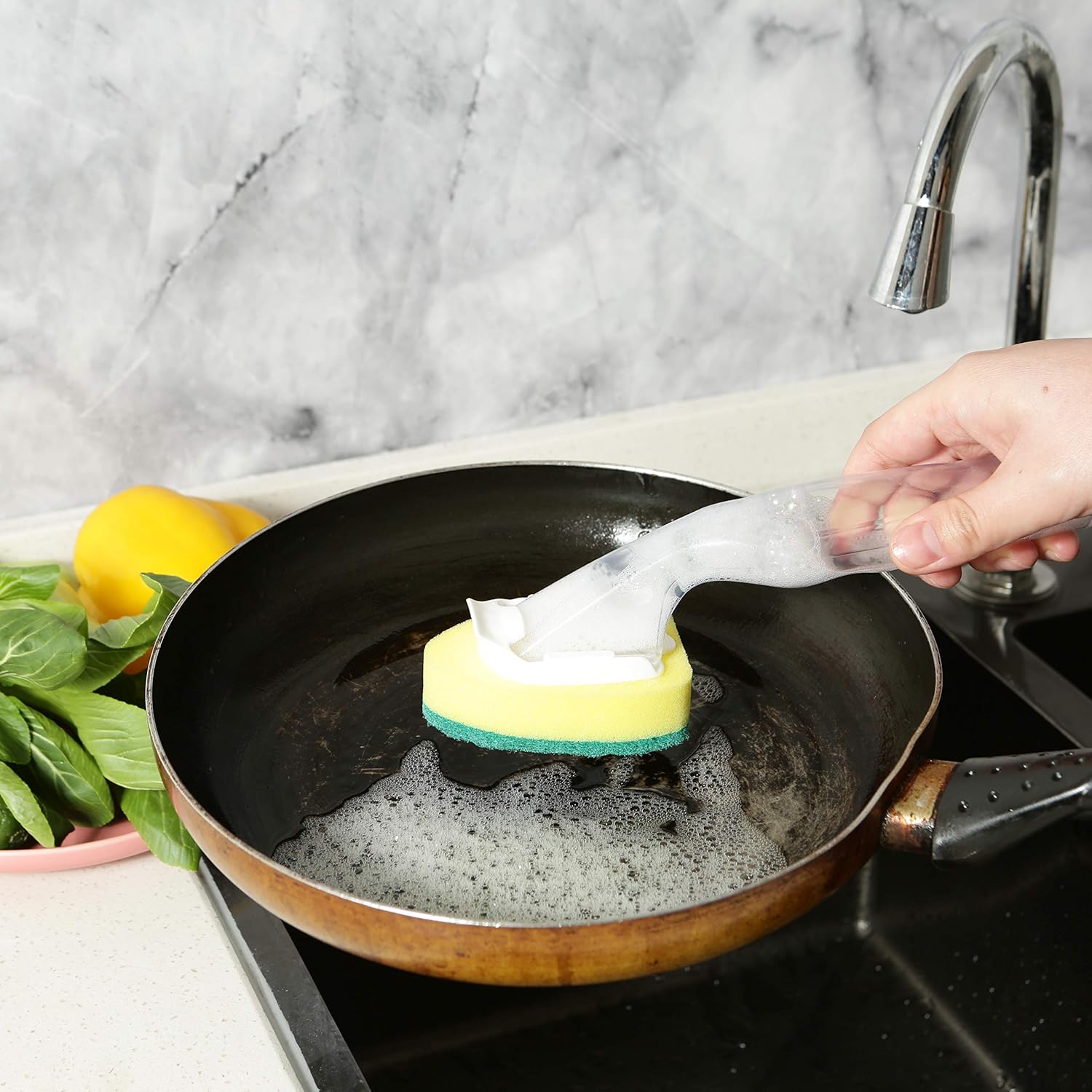 Cabezales de repuesto para varita de platos, repuestos de esponja para limpieza de fregadero de cocina