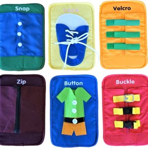 SENSORY4U Aprender a vestir tarjetas de tablero ocupado – Habilidades motoras finas para niños de educación temprana para ayudar a aprender SENSORY4U Aprender a vestir tarjetas de tablero ocupado – Habilidades motoras finas para niños de educación temprana para ayudar a aprender