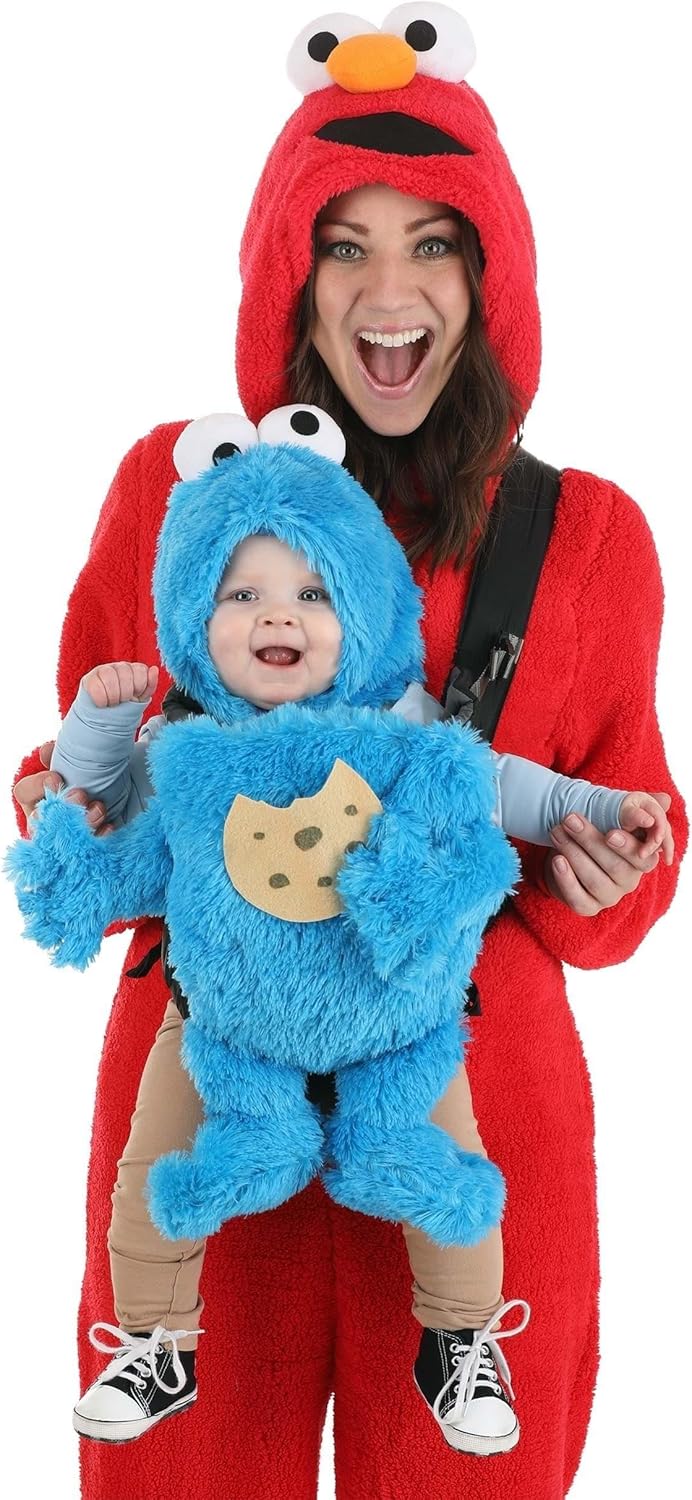 Accesorios de disfraz de personajes de Barrio Sésamo  Disfraces de Elmo Infantil, Monstruo Galleta y Oscar el Gruñón