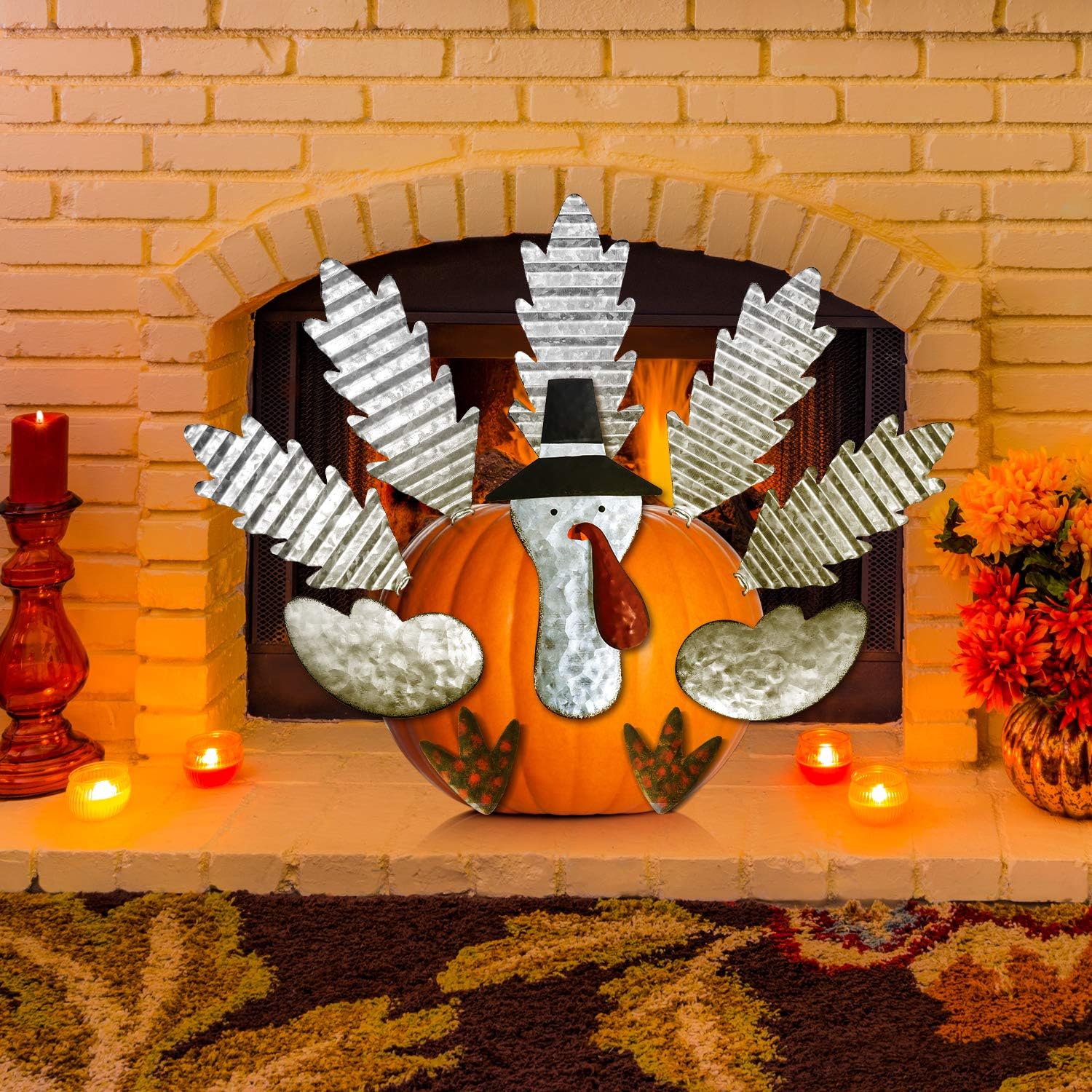 ALLADINBOX Kit de fabricación de pavo de calabaza de Acción de Gracias, kit de decoración de pavo, decoración de otoño y cosecha para Acción de