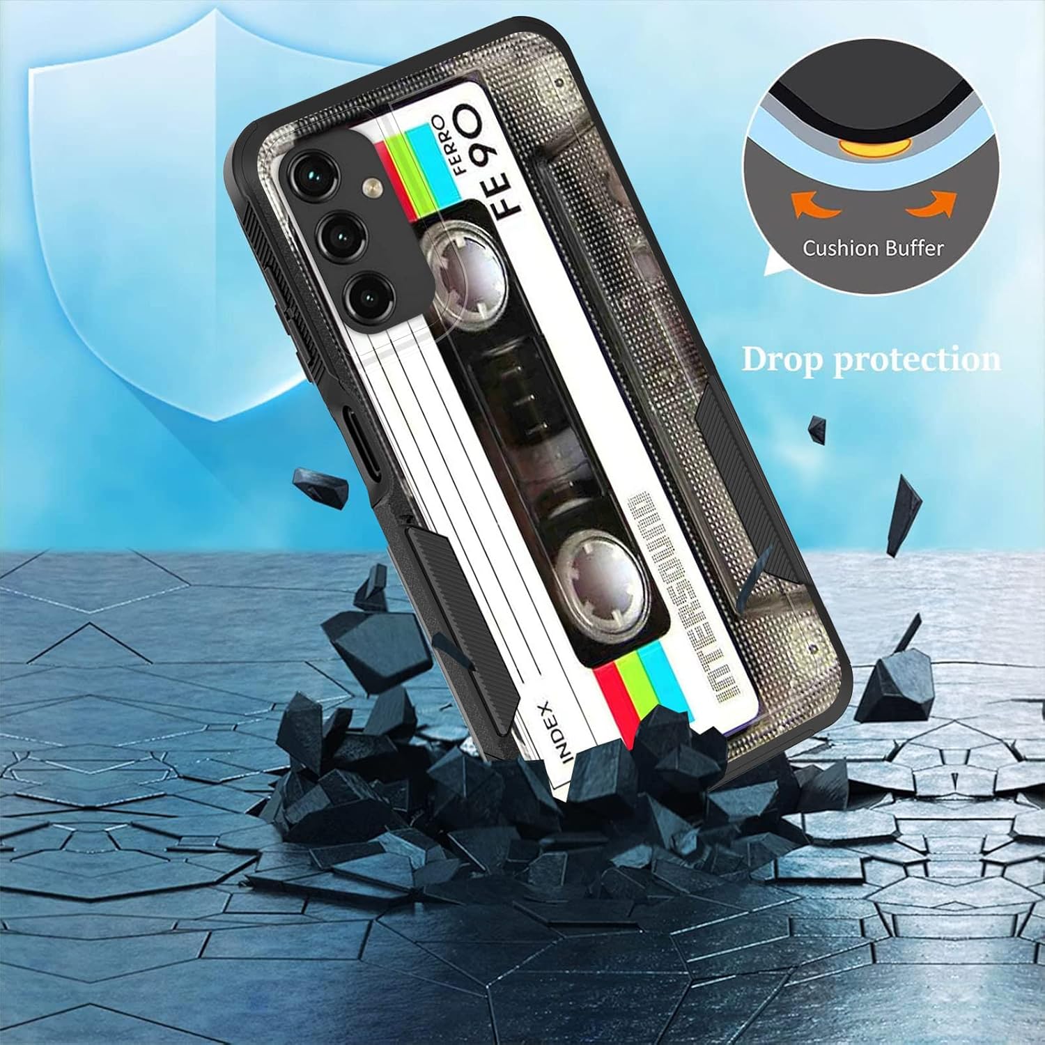 Funda para Galaxy A14 5G, doble capa híbrida resistente a prueba de golpes, policarbonato duro, silicona suave, TPU, funda protectora para Samsung