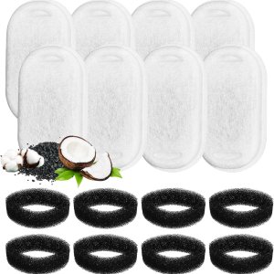 16 filtros de fuente de agua para gatos, repuesto para fuente de agua para gatos de 108 onzas, 3.2 L y 67 onzas2 L, fuente automática de agua para 16 filtros de fuente de agua para gatos, repuesto para fuente de agua para gatos de 108 onzas, 3.2 L y 67 onzas2 L, fuente automática de agua para