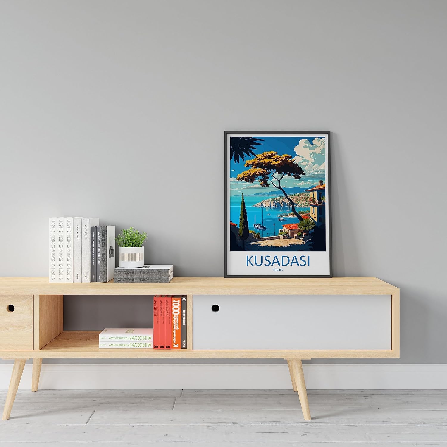 Kuadas Travel Print Wall Art Kuadas – Decoración para el hogar, decoración del hogar, amantes del arte de pavo, amantes del arte de Turquía, Kuadas,