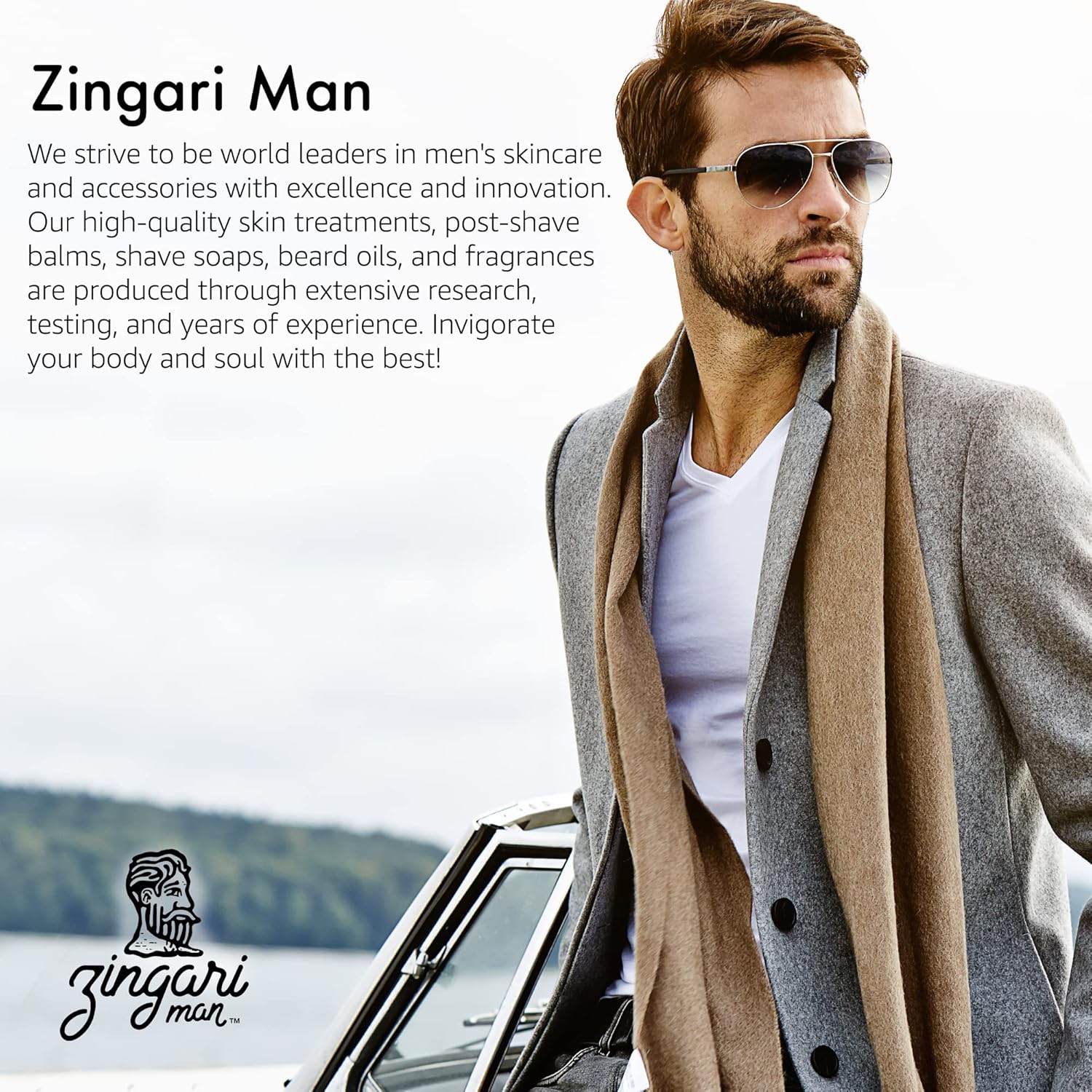 Zingari Man The Explorer Beard Elixir  Acondicionador, suavizante y rejuvenecedor  Aceites de frutas naturales para domar barbas y bigotes y nutrir