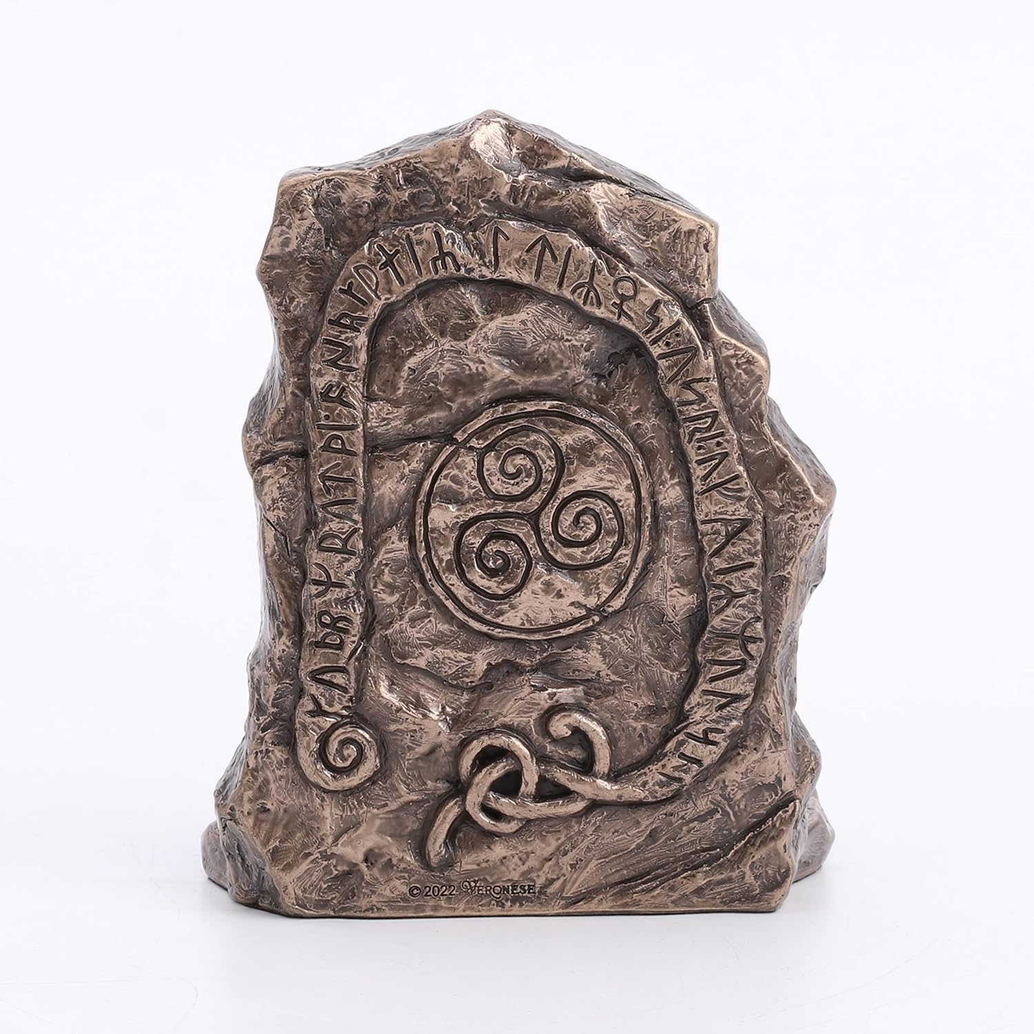 Veronese Design Portavelas Viking Vegvisir Runestone de 5 34 pulgadas de alto con acabado de bronce
