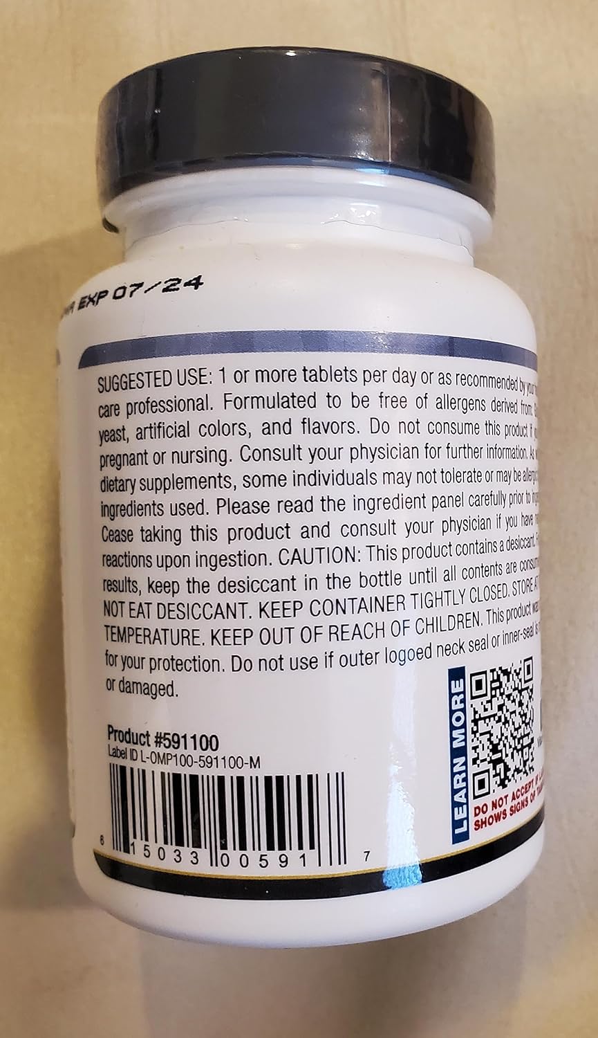 Ortho Molecular Product Pregnenolone — 10 mg – 100 Tabletas (Cantidad de 2)