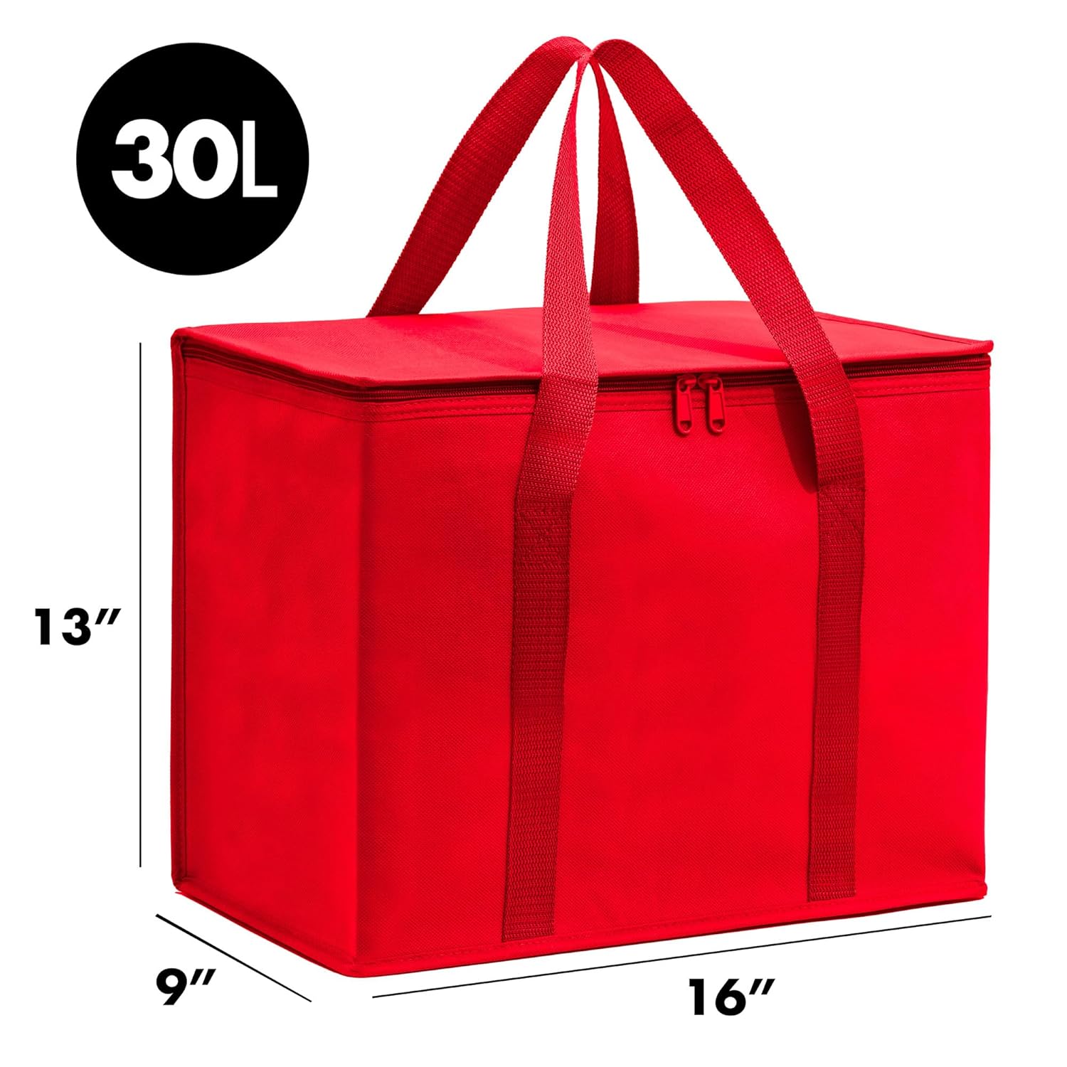 Carrywell (No fabricado en China) Paquete de 2 bolsas de compras aisladas, bolsa de comestibles reutilizable y plegable, bolsa de aislamiento