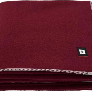 EKTOS Mantas de 90% lana, 90 x 66 pulgadas, manta de lana cálida para campamento, manta militar (granate) EKTOS Mantas de 90% lana, 90 x 66 pulgadas, manta de lana cálida para campamento, manta militar (granate)