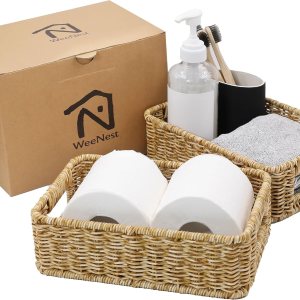 Cestas para organizar, Cesta pequeña de mimbre, Cestas de almacenamiento para baño, Cesta de inodoro, Cesta pequeña con asa, Cestas de Cestas para organizar, Cesta pequeña de mimbre, Cestas de almacenamiento para baño, Cesta de inodoro, Cesta pequeña con asa, Cestas de