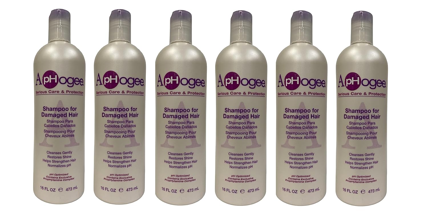 Aphogee Champú para cabello dañado, 16 oz (paquete de 6)