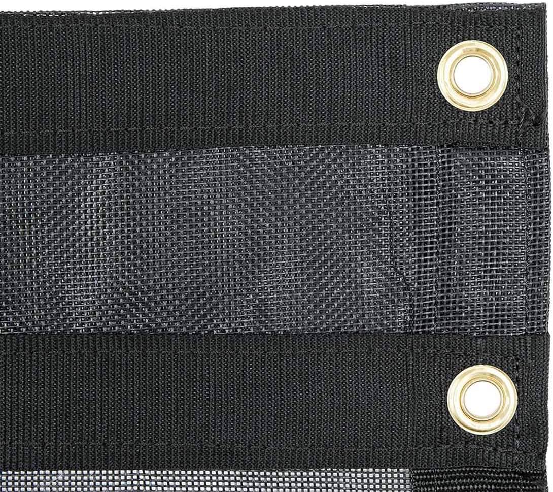 Mytee Products Lona de malla para camión volquete de 5 pies 6 pulgadas x 14 pies con doble bolsillo y ojales de 5 pulgadas y 18 onzas, lona para
