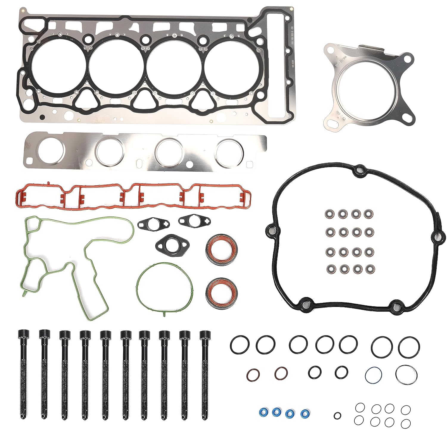 MLS Juego de juntas de culata con tornillos, HS26455PT ES72310, kit de juntas de cilindro de motor, para Audi A3, A4, A5, A6, TT Quattro, Q5, para