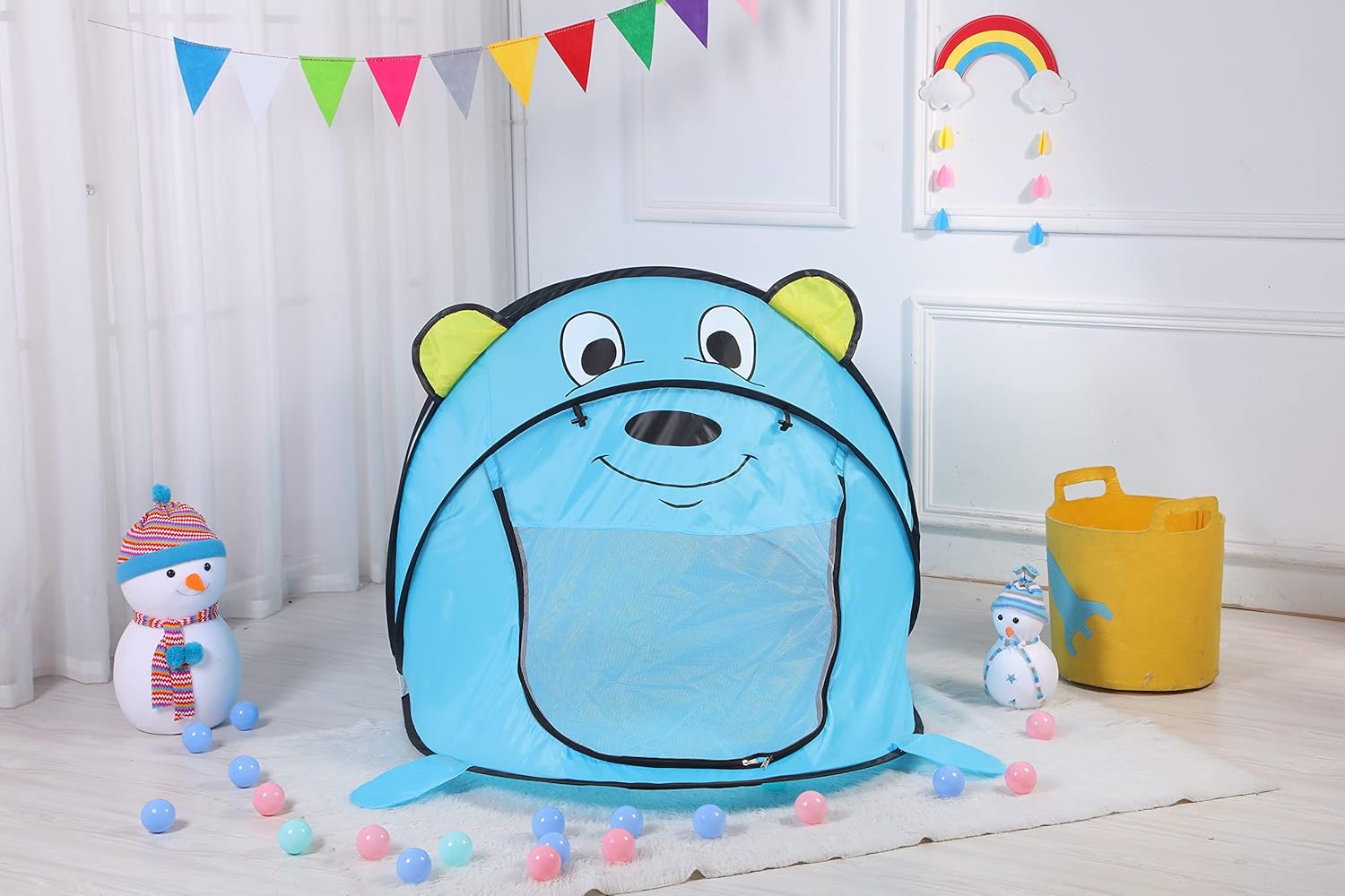 BAODIAN Tiendas de campaña para niños  Tienda de campaña plegable para niños y niñas  Gran casa de juegos plegable diversión para interiores y