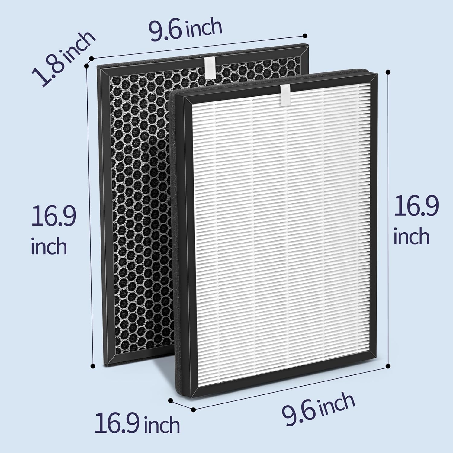 2 juegos Juego de filtros de repuesto FY1410 compatible con purificadores Philips FY1410 HEPA filtro de repuesto modelo FY1413, AC1215121312121216,