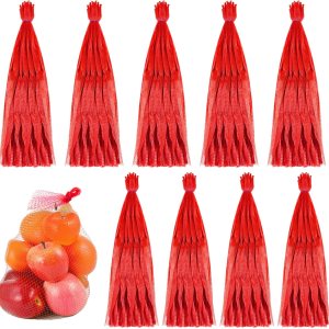 1000 mallas reutilizables de nailon a granel, se adapta a almacenamiento de huevos, verduras, mariscos, frutas, bolsas de comestibles (rojo, 20 1000 mallas reutilizables de nailon a granel, se adapta a almacenamiento de huevos, verduras, mariscos, frutas, bolsas de comestibles (rojo, 20