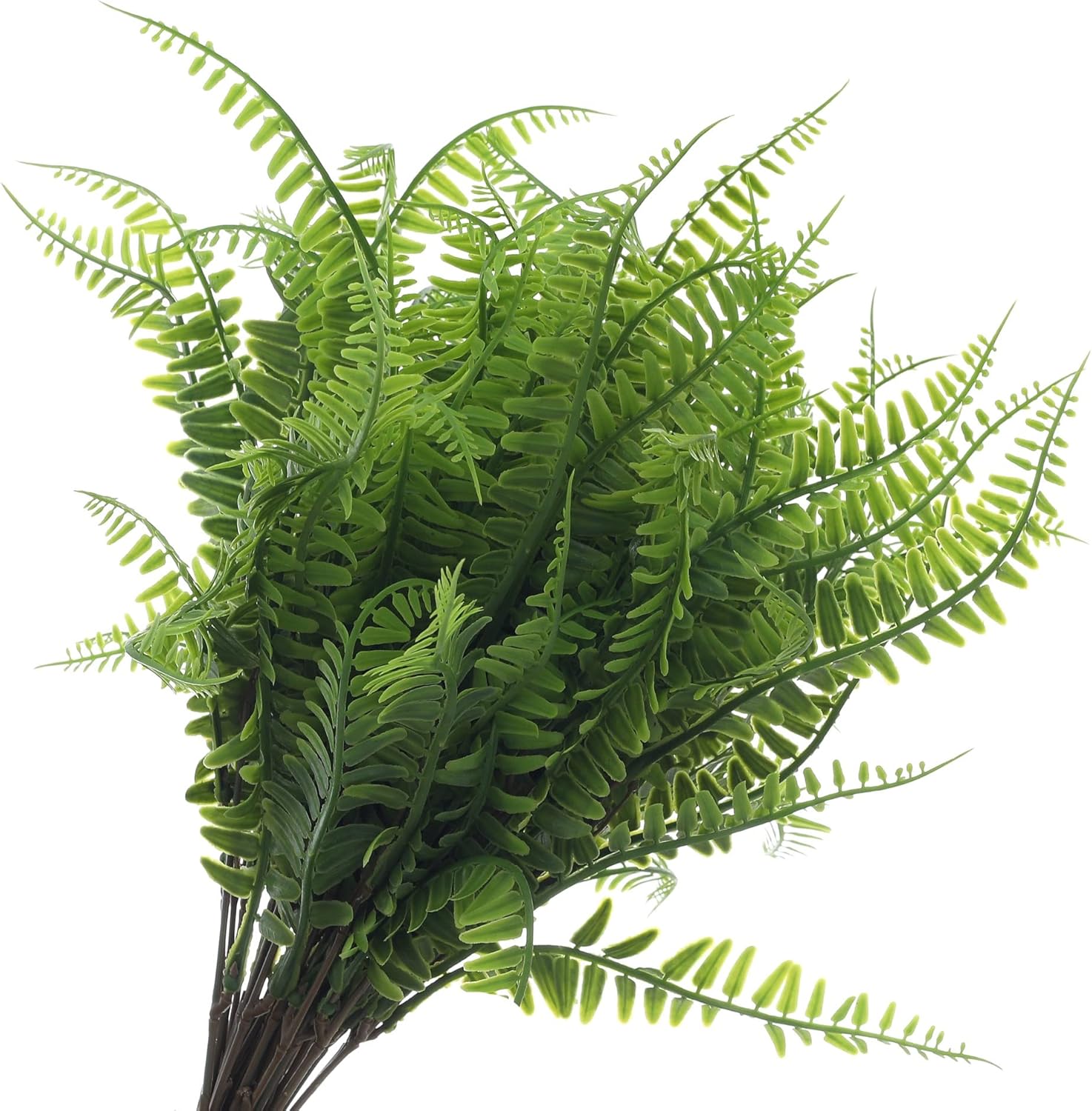 Grand Verde Boston Ferns Plantas artificiales, vegetación sintética, arbustos de plástico al tacto, decoración de bricolaje para patio al aire