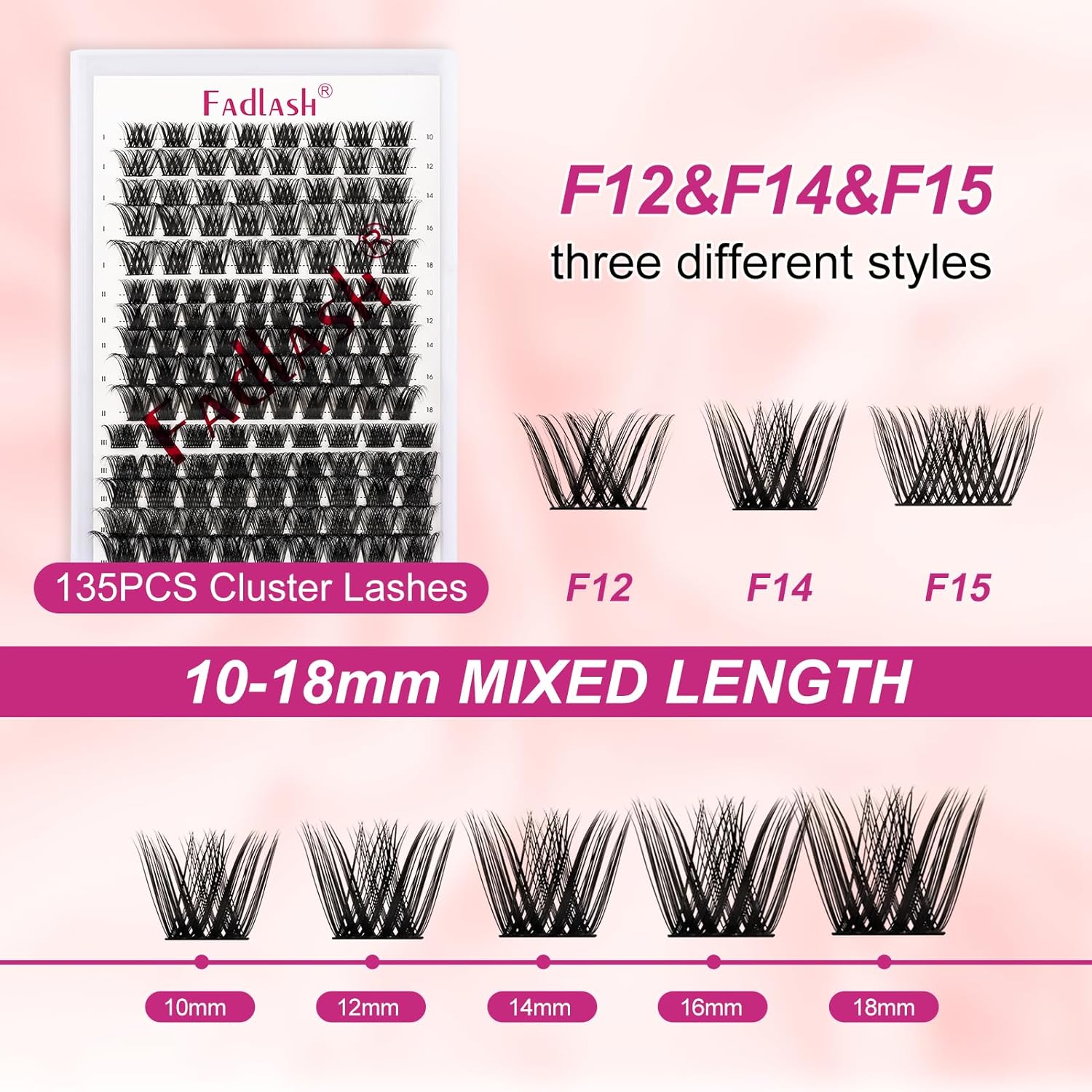 Kit de extensiones de pestañas para pegar y sellar, removedor de pegamento de pestañas con pinzas para bricolaje, kit de extensión de pestañas, kit