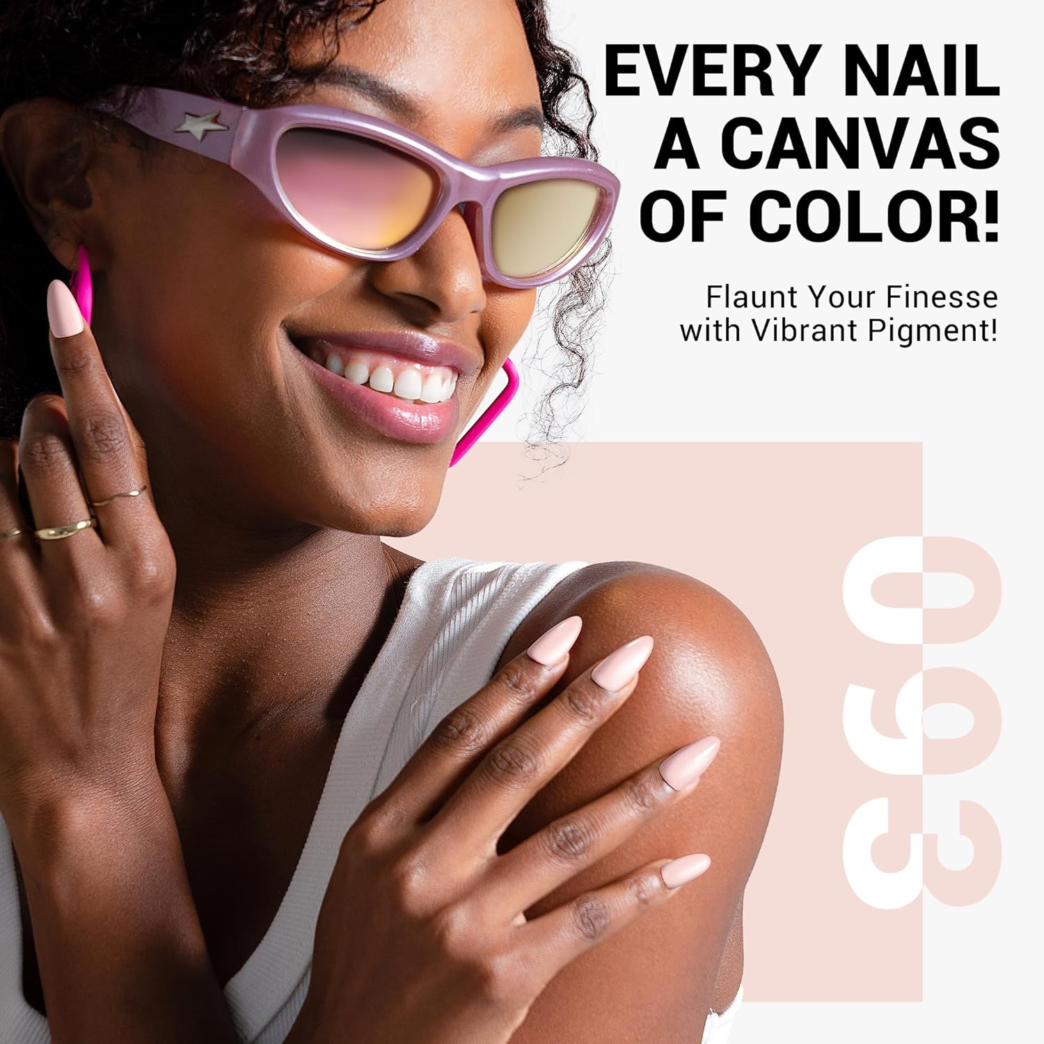 MelodySusie Esmalte de uñas de gel grueso, 0.5 onzas líquidas, color rosa nude, para remojar UV LED, divertido esmalte de gel de conejo, regalo para