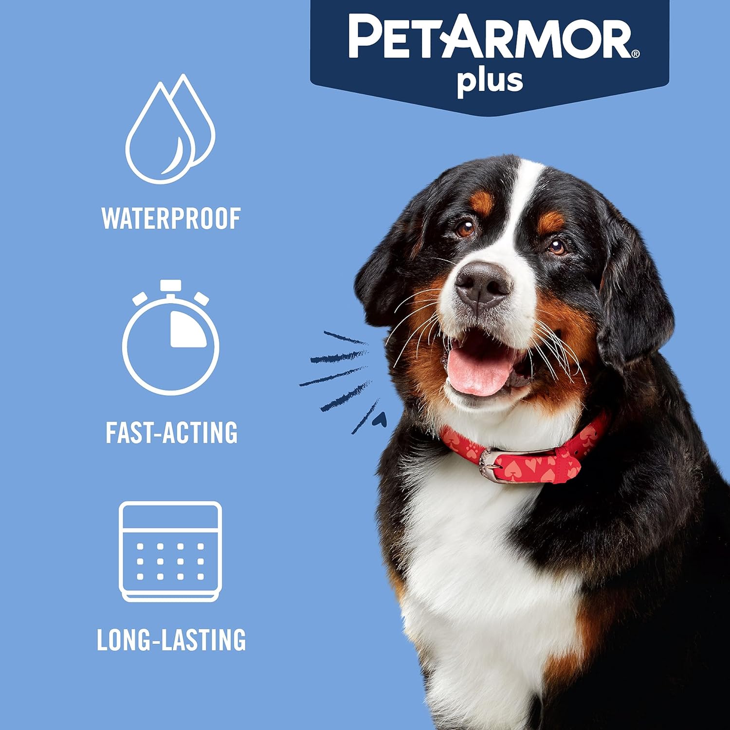 PetArmor Plus Prevención de pulgas y garrapatas para perros, tratamiento de pulgas y garrapatas de perro, 1 dosis, tópico impermeable, acción