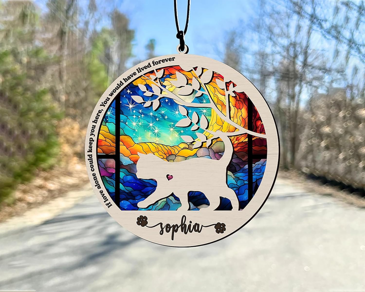 Atrapasoles conmemorativo para gatos, personalizado con fecha de nombre, atrapasoles de razas de gatos, atrapasoles para pérdida de mascotas,