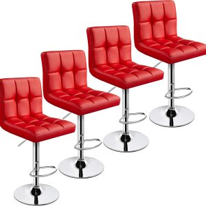 Yaheetech Juego de 4 taburetes de bar, modernas sillas ajustables para isla de cocina, taburetes de bar de altura de mostrador, silla giratoria de Yaheetech Juego de 4 taburetes de bar, modernas sillas ajustables para isla de cocina, taburetes de bar de altura de mostrador, silla giratoria de