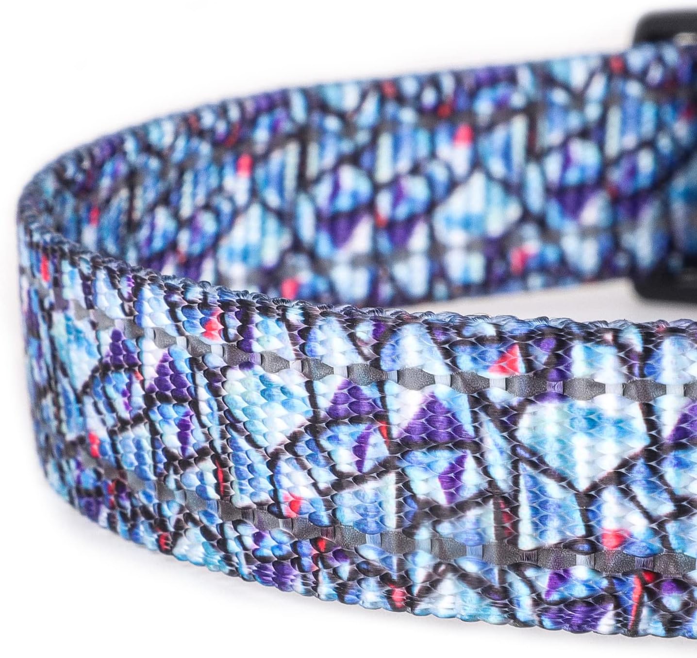 QQPETS Collar reflectante para perro estampado de nailon suave, bonito patrón ajustable para hembras y machos, cachorros, extra pequeño, mediano y