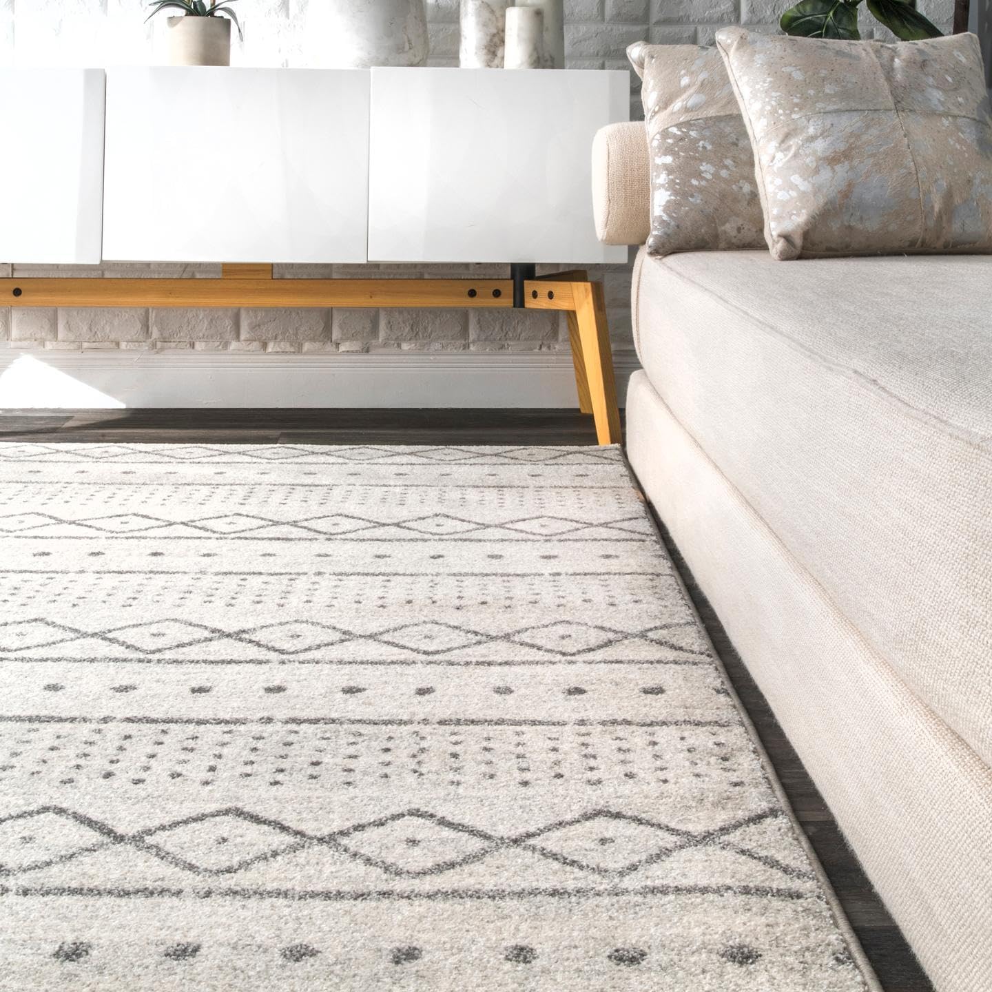 nuLOOM Alfombra vintage Sienna, 10×14, beige
