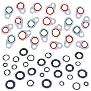 42 PCS Sistema AC Compresor Junta Sellos Aire Acondicionado Compresor Puerto Sello Arandela Kit 42 PCS Sistema AC Compresor Junta Sellos Aire Acondicionado Compresor Puerto Sello Arandela Kit