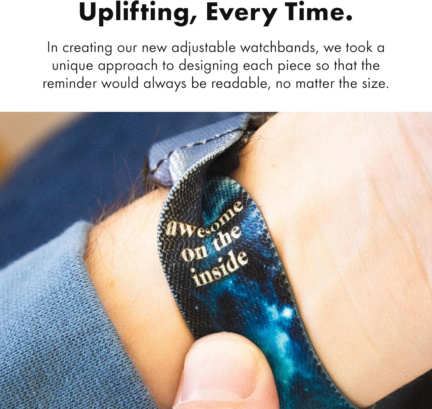 ZOX Correa para reloj inteligente Android  Banda elástica con afirmaciones motivacionales y hermosas obras de arte  Regalos para hombres, mujeres y