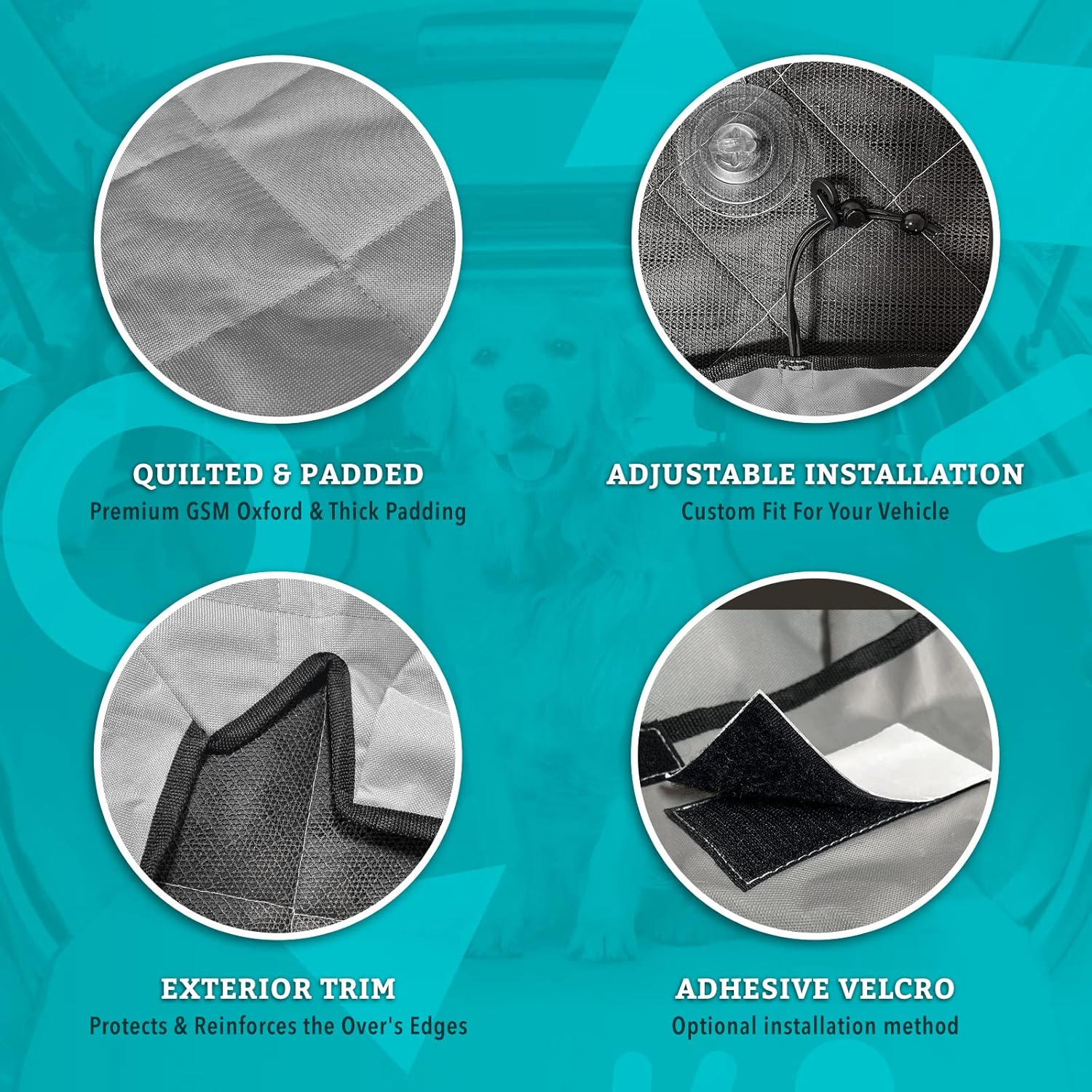 FrontPet – Funda acolchada de perro para la zona de carga de SUV, ajuste universal, para cualquier mascota La funda duradera cubre y protege tu