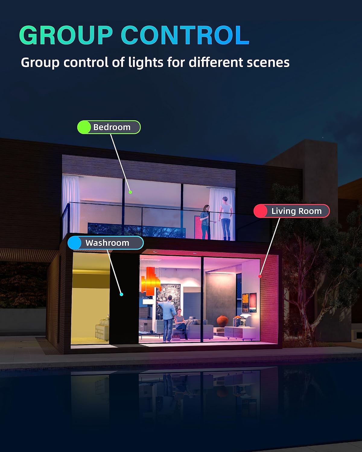 Paquete de 12 luces empotrables inteligentes de 6 pulgadas, luces LED empotrables de 6 pulgadas, 12 W, 1200 lm, luz descendente inteligente con caja